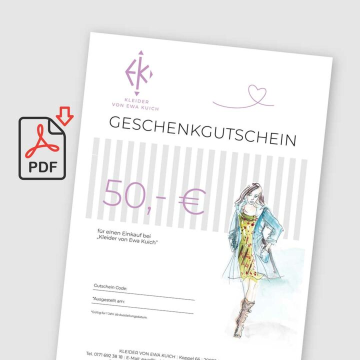 Kleider von Ewa Kuich Geschenkgutschein 50